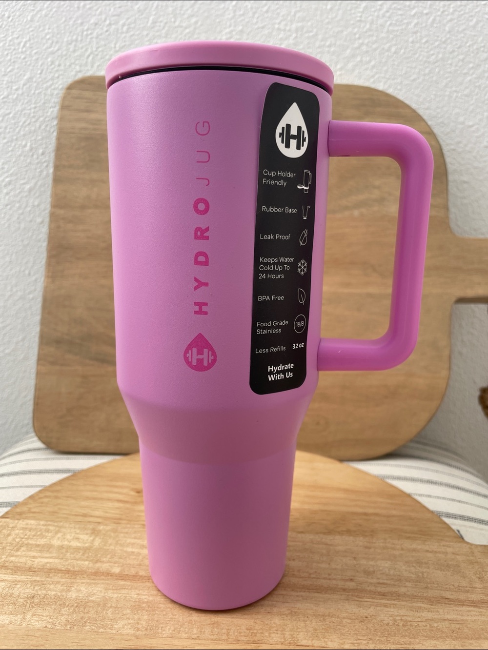 SALE! NWT Hydrojug Water Bottle Tumbler in Pink 9.5” Tall